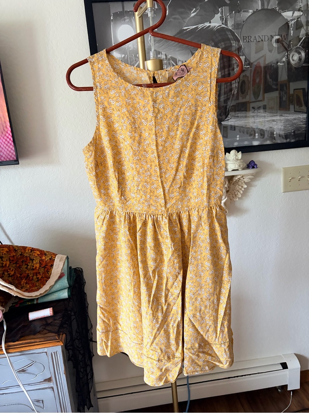 Juicy Couture Yellow Floral Mini Dress size 8